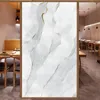 Window Stickers Film Privacy Natural Marble Grain Decorative Glass Sticker Lime Free Static Cling For Home