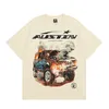 Hellstar Shirt Designer T-shirts Tee Tee Tee Vêtements Hipster Washed Fabric Street Graffiti Lettrage Impression vintage Coloeful Loose