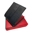 Italiaanse mannen Wallet Cardholder Portable Cash Clip Highquality Leather 8bit Slot Folding Craft met Box Set4178138
