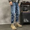 Jeans maschile jeans con tasche taglio cotone per lavanderia Y2K 2000 Autunno di alta qualità.