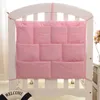 Baby Bed Hanging Storage Bag born Crib Diaper Organizer Toy Pocket for Bedding Set Nursery 5060CM 240325