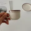 Tazze retrò tazze nordiche ceramiche bianche caffè per la colazione latte per latte pomeriggio tazza in stile europeo