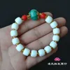 vans clover bracelet 2024 New Colourful Artificial Crystal Glass Beads Bracelet Fashion Candy Colour Gourd Clover Bracelet Ladies Jewelry