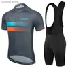 Herren-T-Shirts 2024 Pro Radsporttrikot Set Summer Wear Mountainbike Kleidung Fahrradkleidungsanzug H240407