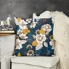 Pillow Navy And Gold Peony Blossom Seamless Pattern Throw Pillowcases For Pillows Sofa S