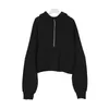 LL Half Zip Sweatshirts Cropped Hoodie Långärmad fleece Womens Quarter Zip Up Pullover Jackets Fall Outfits Winter Thick Coat Cloth Clows Cardigan Sportkläder