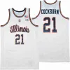 11 NCAA Illinois Ayo Dosunmu 21 Kofi Cockburn White Basketball Jersey