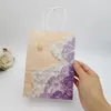 Wrap regalo 12pcs/set Kraft Paper Tote Bag 21 15 8 cm Creative Grafite Painting Visual 3D Packaging Packaging Wedding Birthday Party