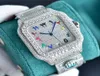 Muñeca para la pulsera reloj y reloj mecánico automático de 40 mm stainls correa de acero múltiples colores disponibles Diamond Wristwatc1089791