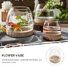 مزهريات الزجاج زارع الزجاج المزهرية terrarium wooden bray decor