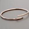 Luxury designer bracelet gold and silver bracelet 18k gold nail bracelet unisex cuff bracelet titanium alloy plating gold technology will never fade