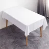 Tkanina stołowa prosta nowoczesna ins scena ślubna dekoracja maty solidna kwadratowy obrus biały