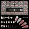 Stroudber Crystal Rimestones 3D Multishapes Flatback Nail Garment décor paille