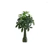 Dekorative Blumen aqumototisch gefälschter Geldbaum 1pc Künstliche Sträucher Pachira Macrocarpa Outdoor Gartengrünen für Zuhause Afforest Hourse