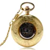 Golden Automatic Mechanical Pocket Watch Fob For Nurse Luxury Fashion Trendy Stylish Shield Pendant Men Women Christmas Gift 240327