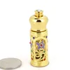 Storage Bottles Arabian Style Metal Cosmetic Container Mini Perfume Bottle Dropper Refillable Essential Oils