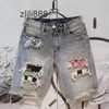 Designerjeans für Herrenhosen lila Jeanshosen Mode BEGGAR Fünf-teilige Jeans Shorts 240115 935