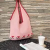 Evening Bags Little Flower Cute Creative Pattern Knitted Bag Female Student Casual Weaving Wool Shoulder