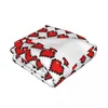 Couvertures Red Heart Motif Patter Couverture mignon Imprimer Flanelle enleceau flou Picnif extérieur pour canapé de canapé de lit