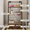 Porteurs de chats modernes cages en fer forgé à la maison à deux étages maison méchante méchante super grande bac à litière libère avec toilettes