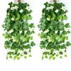 Flores decorativas 2 PPC Simulada Morning Glory Hanging Artificial Outdoor Wedding Jarden Decoración