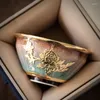 Vasses à vina casse de thé Merlin Bamboo Chrysanthemum Master's Cup Mosaic Kiln Transmutation Tea Bow Boad Box emballage