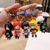 Designerschlüsselkettenzubehör Cartoon Anime Naruto Schlüsselkette Ringe Drop Kleber Figur zarter Beutel Anhänger Hängende Dekoration Schlüsselketten für Männer