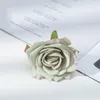 Fleurs décoratives 10 PCS White Silk Rose Artificiel Flower Heads Scrapbooking For Home Wedding Birthday Decoration Fake