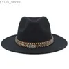 Beauts à bord large n ° 2 pour femmes futures pour femmes enfants panama fedora sunhat trilby cap street style classique voyage jazz fête rétro yq240407