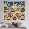 Tapisseries Sunflowers Tapestry Murd Place - Plant floral jaune doré pour dortoir CONCEPTION CHAUD CASSE