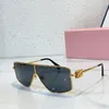 Óculos de sol quadrados de designer feminino mumu51 fibra de acetato de metal grande moldura de armação ao ar livre viagens versáteis femininas high -end Óculos de sol UV400