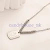 Charm Womens Designer Letter Necklace Brand Diamond Pendant Choker 18K Guld rostfritt stål Nackkedja Fashionabla smycken