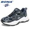 Sapatos casuais Bona 2024 Designers Running Men Trainers Sport Outdoor Walkng Jogging Man Trainer Shoe Athletic Sneakers