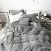 Bedding Sets Waffle Velvet 4pcs Thick Coral Fleece Double-sided Warm Flannel Duvet Cover Fitted Sheet Pillowcases Flat