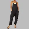 Women's V Neck Dungarees Overalls Pockets Baggy byxor Jumpsuit PlaySuit Romper Clothing Plus Size 240328