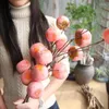 Decoratieve bloemen Imitatie Persimmon Fruitboom Branch Decoratie ornamenten droge nepbloemarrangement