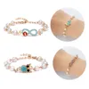 Cross 8-shaped Round Hollow Diamond Pearl Bracelet Multi Style Adjustable Bracelet