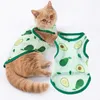 Hundkläder sommarkläder tryck husdjur väst för valp andas coola hundar t-shirt kostym söta katt husdjur kläder