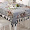 Panno tavolo tappetino da tè cinese sulla tovaglia rettangolare rotonda sala da pranzo artistica