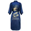 home clothing Chinese style womens long robe embroidered dragon kimono bathroom dress sexy casual loose pajamas summer new dragon home clothingL2403