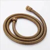 Bathroom Sink Faucets Antique Bronze/gold/chrome 1.5M Shower Hose Plumbing Flexible Stainless Steel Double Interlocked Water Hoses