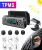 TPMS Güneş Güç Araç Lastik Basınç Alarm Monitörü Otomatik Güvenlik Sistemi Lastik Sıcaklığı Uyarı 360 Ayarlanabilir2494592