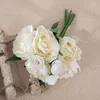 Decoratieve bloemen Valentijn Geschenkideeën POEREN BOUQUET Simulatie Bloem Verse hand Holding Fake Wedding Supplies Home Decoratie accessoires