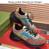 Fashion OG Designer Gucci Rhyton Shoes guccir Red Green GG Ivory Canvas Leather Beige Ebony Luxury【code ：L】Cloud Platform Sneakers Vintage Trainers
