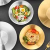 Plates 2PCS Creative Stainless Steel Salad Ramen Noodles Bowl Korean Tableware Soup Fruit Golden Bowls Single Layer Kitchen Utensils