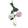 Flores decorativas hermosas falsas eustoma flor realista portátil falsa de seda bonita