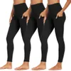 Pocket Womens Yoga Leggings Lu-094 morbido elastico stretto elastico slim fitness pantaloni da yoga sport ALLENDIO indossare abiti da palestra