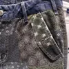 شورتات الرجال العصرية Paisley Denim Shorts for Mens Summer Summer Hip-Hop Fashion Printed خمسة أزواج من شورت الجيب متعدد الجيب J240407