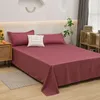 Luxe lakens zachte comfortabele katoenen platte vel massief kleuren laken laken