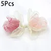 Dekoratif Çiçekler 5 PCS DIY el yapımı broş saç tokası mücevher şapkaları kıyafetler dekor aksesuarları dikiş malzemeleri